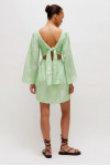 MATCHA LATTE GREEN FLORAL SHORT DRESS